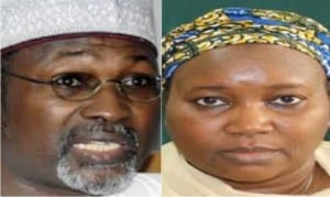 Prof Jega and Amina Zakari