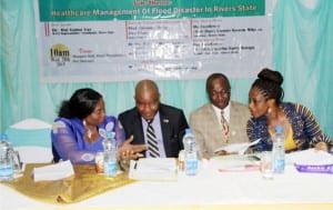 L-R: Rivers State Permanent Secretary, Office of the Deputy Governor,  Dr. Justina Jumbo, President Nigeria Medical Association, Rivers State branch, Dr. Furo Green, Prof. Nelson Chukwuemeka Nwankwo and the chairperson, Local Organizing Committee, Dr. Petrohilla Tabansi,during the Physicians Week organised by NMA  in Port Harcourt, recently.