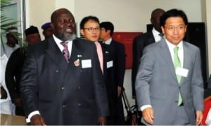 R-L: Minister of Communications, Mr Adebayo Shittu (left), with Country Director, Korea International Cooperation Agency (koica), Mr Jung Sang-hoon and Korea Ambassador to Nigeria, Mr Noh kyo-duk, at the 2015 seminar and KOICA’s Alumuni’s annual gathering in Abuja, recently.