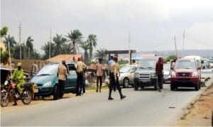 Federal Road Safety Corps officers, during an inter-command patrol between Osun and Oyo States in Ibadan recently