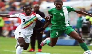 U-17 World Cup hotshot, Golden Eaglet, Victor Osimhen out wit his marker during the finals of the U-17 World Cup in Chile, recently