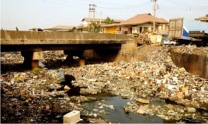 Ogunpa Canal literally overtaken by refuse dumped by residents of Ibadan