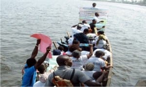 Ibasa Ijegun Egba youth movement, protesting oil spillage and environmental degradation in Lagos recently