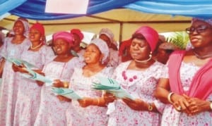 Civil servants’ Choir, singing at the 2016 thanksgiging/dediction service organised by the Rivers State Government in Port Harcourt on Thursday. Photo: Chris Monyanaga