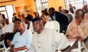 Members of the Federated Chapel of Nigeria Union of Journalists, Rivers State Chapter, during the visit of the Rivers State Commissioner for Information and Communications, Dr. Austin Tam-George to the chapel in Port Harcourt, recently.              Photo: Egberi A. Sampson