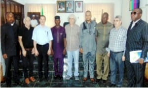Chief of Staff to Imo State Governor, Chief Uche Nwosu (4th left) in a group photograph with Turkish investors and some state officals that visited him at Government House in Owerri last Friday.