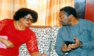 Rivers State Commissioner for Information and Communications, Dr Austin Tam-George, chatting with General Manager, RSTV. Pastor Dafini Gogo Abbey, during a courtesy visit to the commissioner in Port Harcourt, recently Photo: Egberi .A. Sampson