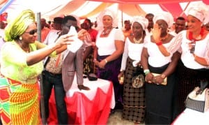 Rivers State Deputy Governor, Dr. (Mrs) Ipalibo Harry Banigo (left),acknowledging cheers from the people of Kalabari Ethnic Nationality, during a victory celebration organised by Kengema Unity Forum of Kalabari in honour of the State Governor, Nyesom Ezenwo Wike, in Asari Toru LGAof the state, recently.