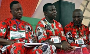 L-R: Special Adviser to Rivers State Governor, Mr Shedrack Akalokwu,Rivers State Commissioner for Finance, Dr Fred Kpakol and state Chairman PDP, Bro Felix Obuah, during the special thanksgiving service to celebrate Wike’s victory at the Supreme Court in Port Harcourt, on Saturday