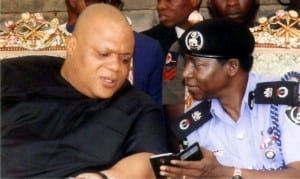 Secretary to Rivers State Government, Hon Kenneth Kobani (left) and Rivers State Commissioner of Police, Mr Musa Kimo, during the ground breaking ceremony of the new Law Centre of the Nigerian Bar Association (NBA), Port Harcourt branch in Port Harcourt, recently