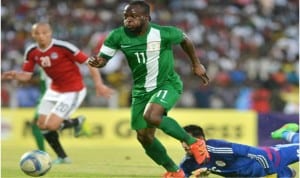 Super Eagles Victor Moses (11) his shots were not close enough to save Nigeria from the hands of the Pharaohs of Egypt twice