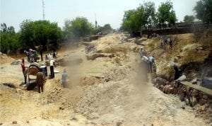 Ecological Control Project awarded by Katsina State government for the control of erosion at Hayin Kara in Kafur Lga of the state recently.