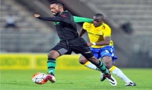 Enyimba striker running with the ball