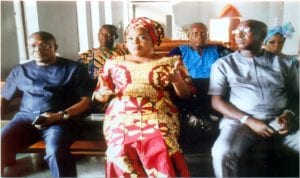 Chairman Central Synod Planning Committee of Okrika Diocese Anglican Communion, Ms Medline Tador (middle) with member (CSPC) and Chairman, Publicity Sub-Committee, Mr Sampson Fiberesima, Barr Minabelem West (middle), during the press briefing on the forth-coming Synod of the diocese of Okrika, in Port Harcourt. Photo: Egberi A. Sampson