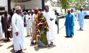 Bauchi State pensioners protesting over their unpaid four months entitlements in Bauchi last Friday