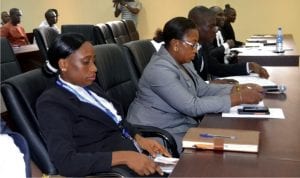 Cross section of lawyers at the commencement of sitting of the Commission of Inquiry investigating violence and killings during the March 19, 2016 re-run parliamentary elections in Rivers State at the state judiciary complex in Port Harcourt, on Monday.