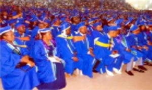 Cross section of graduating students at the convocation ceremony of Rivers State University of Science and Technology in Port Harcourt.