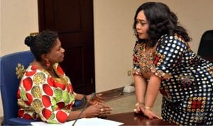 Rivers State Deputy Governor, Dr (Mrs) Ipalibo Harry-Banigo (left), with State Commissioner for Culture and Tourism, Mrs Tonye Onyiride, during a meeting at Government House in Port Harcourt, recently.